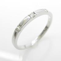 【リメイク】K18WG スリーストーン ダイヤモンドリング