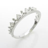 【リメイク】K18WG ティアラ ダイヤモンドリング