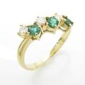K18YG エメラルドリング