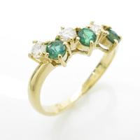 K18YG エメラルドリング