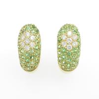 750YG グリーンガーネットピアス