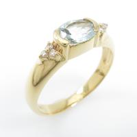 K18YG アクアマリンリング