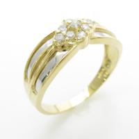 K18YG／PT ダイヤモンドリング