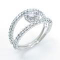 K18WG ダイヤモンドリング 0．18ct・VLP・I1