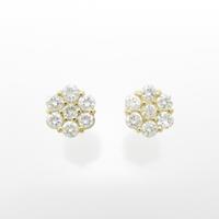 【リメイク】K18YG フラワー ダイヤモンドピアス
