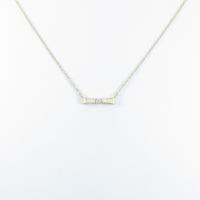 K18YG リボン ダイヤモンドネックレス