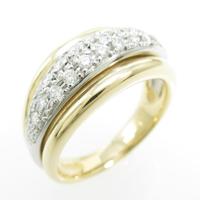 K18YG／PT ダイヤモンドリング