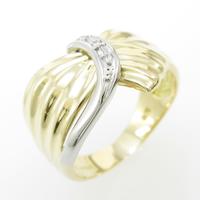 K18YG／PT ダイヤモンドリング