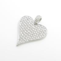 K18WG ハート ダイヤモンドペンダント5％引き