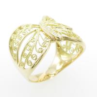 K18YG バタフライ ダイヤモンドリング