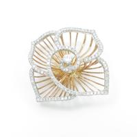 K18PG／K18WG フラワー ダイヤモンドペンダント