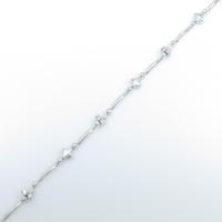 K18WG フラワー ダイヤモンドブレスレット