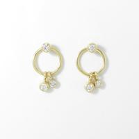 K18YG 2WAY ダイヤモンドピアス