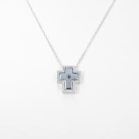 K10WG クロス ダイヤモンドネックレス