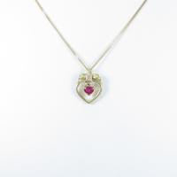 K18YG ルビーネックレス