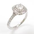 ティファニー ダイヤモンドリング 0．35ct・H・VS2・クッションカット