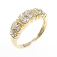 K18YG フラワー ダイヤモンドリング