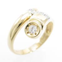 K18YG／PT ダイヤモンドリング