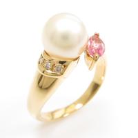 K18YG アコヤパールリング