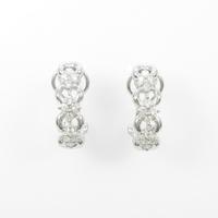 K18WG ダイヤモンドピアス