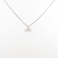 K18WG ソリティア ダイヤモンドネックレス