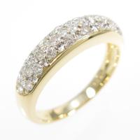 K18YG／K18WG パヴェ ダイヤモンドリング5％引き