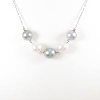 K18WG シロチョウパールネックレス