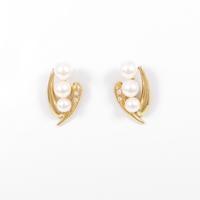 K18YG アコヤパールピアス