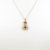 750YG／K18YG ルビーネックレス