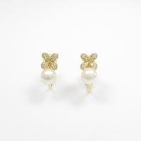 タサキ フラワー アコヤパールイヤリング