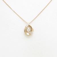 【新品】K18PG ダイヤモンドネックレス 0．134ct・F・VS1・VG