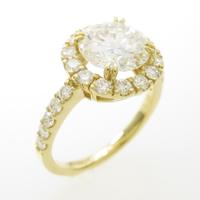 【リメイク】K18YG ダイヤモンドリング 2．017ct・H・SI1・GOOD