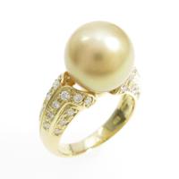 K18YG シロチョウパールリング