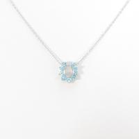 K18WG トルマリンネックレス