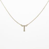アーカー イニシャルT ダイヤモンドネックレス