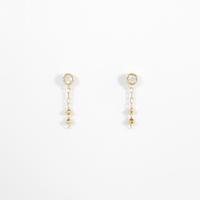 アガット ダイヤモンドピアス