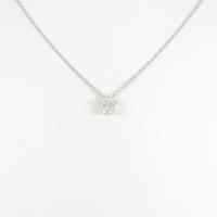 K18WG／PT フラワー ダイヤモンドネックレス