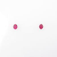 K18WG ルビーピアス