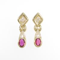 K18YG ルビーピアス