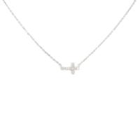 アガット クロス ダイヤモンドネックレス