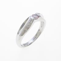 K18WG ダイヤモンドピンキーリング