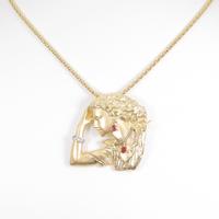 K18YG／PT ルビーネックレス10％引き