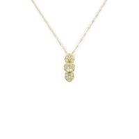 K18YG ハート ダイヤモンドネックレス