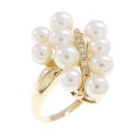 K18YG アコヤパールリング