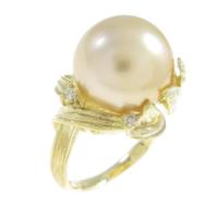 K18YG シロチョウパールリング