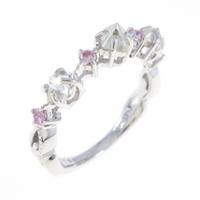 K18WG ピンクサファイヤリング