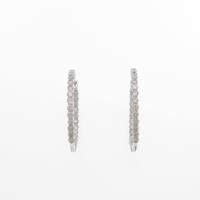 K18WG ダイヤモンドピアス