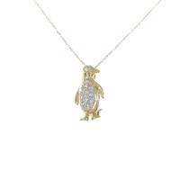 K18YG／K18WG ペンギン ダイヤモンドネックレス