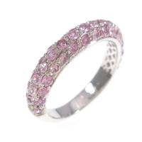 K18WG ピンクサファイヤリング