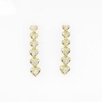 750YG ハート ダイヤモンドピアス